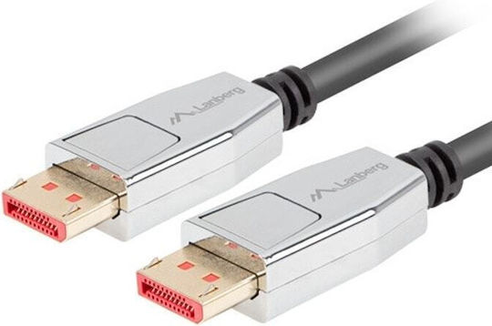 Lanberg Cable DisplayPort male - DisplayPort male 1.8m Gray (CA-DPDP-20CU-0018-BK)