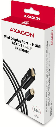 Axagon Cable DisplayPort male - mini DisplayPort male 18m Black (AKAXNHVHI14C201)