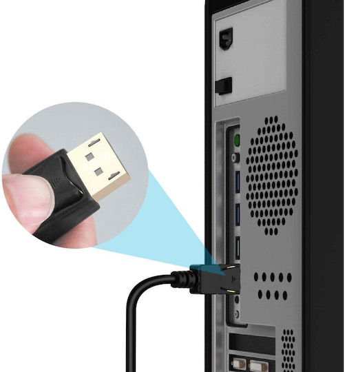 Techly Kabel DisplayPort-Stecker - HDMI-Stecker 2m Schwarz (ICOC-DSP-H12-020)