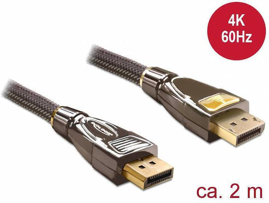 DeLock Cable DisplayPort male - DisplayPort male 2m Black (82585)