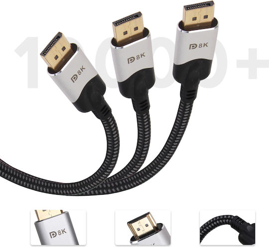 Vcom Cg635f-1.0m кабел DisplayPort M към DisplayPort F 1.0m черен