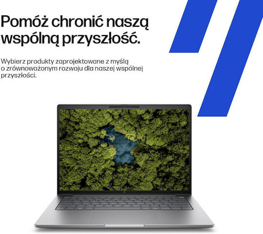 HP ZBook 8 G1ak 14" IPS QHD+ (Ryzen AI PRO 300 Series-7 PRO 350/32GB/1TB SSD/W11 Pro) (US Keyboard)