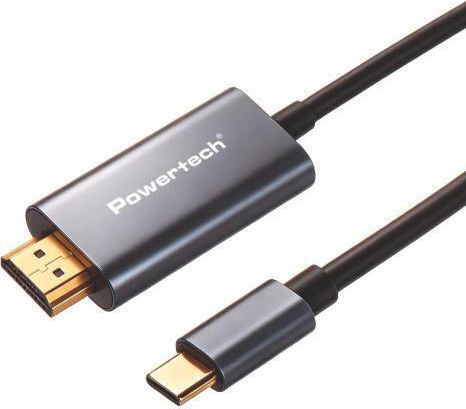 Powertech USB-C мъжки - HDMI мъжки Черен 1m PTR-0209