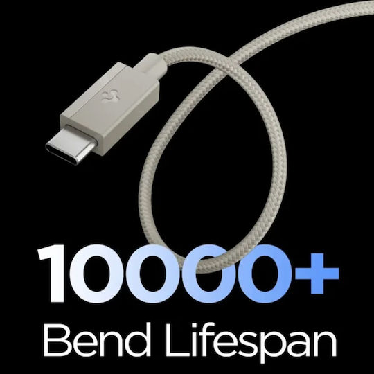 Spigen USB 2.0 Kabel USB-C männlich - USB-C 60W Beige 1,5m ACA10419