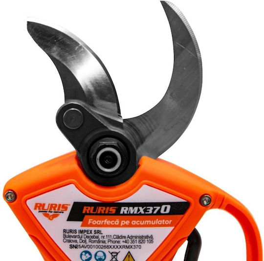 Ruris Rmx370 – Foarfecă Electrică De Tăiat Fără Fir Brushless 20v Diametru Maxim De Tăiere Ø 37 Mm Fără Baterie Și Încărcător