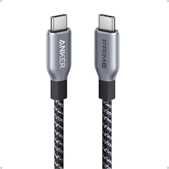 Anker Плетен USB 2.0 Кабел USB-C Мъжки - USB-C 240W Захранване (PD) Сив 1м