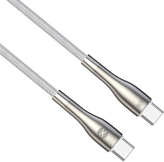 Forever USB 2.0 Kabel USB-C männlich - USB-C 60W Weiß 1m