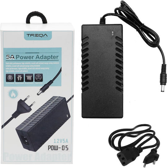 Treqa Universal Τροφοδοτικό 12V 5A με Ισχύ 60W (POW-05)