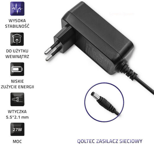 Qoltec Universal Power Adapter 9V 3A with Power 27W (50786)