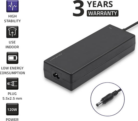 Qoltec Universelles Netzadapter 12 10A mit Leistung 120W