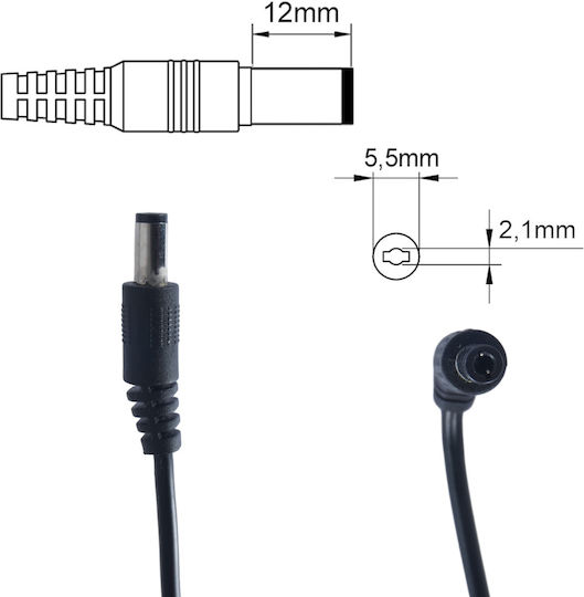 Universal Τροφοδοτικό 12V 3A με Ισχύ 36W με σετ βυσμάτων (60271)
