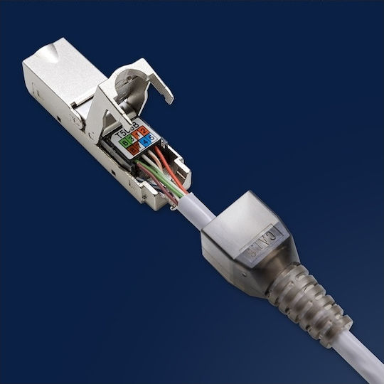Qoltec Букса RJ45 Без Инструменти STP Cat6 Jack Pin T568b T568a