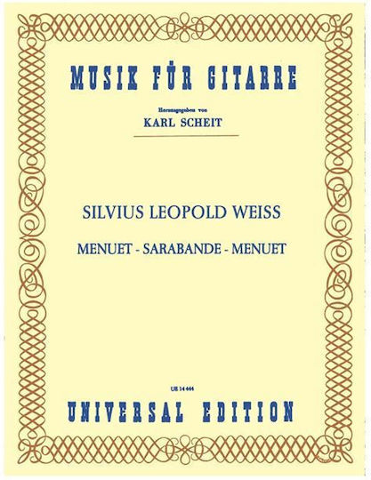 Silvius Leopold Weiss Menuet Sarabande Menuet Κιθάρα