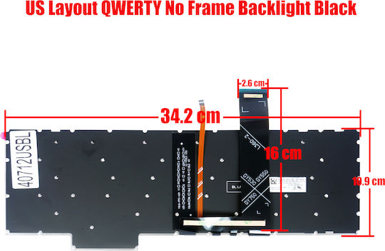 Laptop Keyboard for LENOVO LEGION 5-17ARH05H with Backlit and English (US) Layout