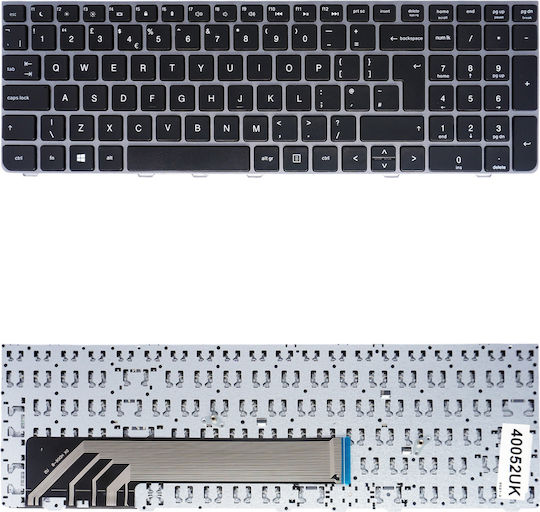 Laptop Keyboard for Probook 4530S 4535S 4730S 4735S without Frame and English (UK) Layout in Black Color 40052UK