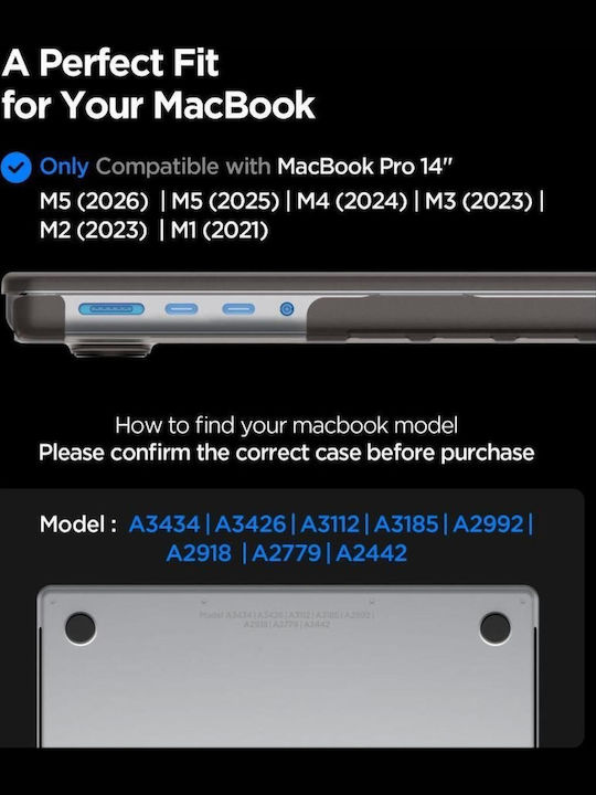 Spigen Pro Θήκη για Laptop σε Μαύρο χρώμα