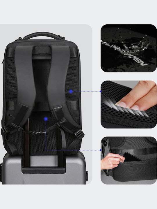 Mark Ryden MR9031Y Wasserdichte Rucksack Für Laptop 15.6 Mit USB-Anschluss In Schwarz Farbe