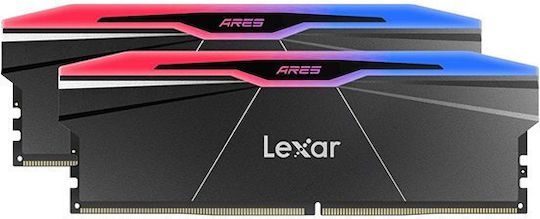 Lexar Ares RGB 2nd Gen DDR5 32GB RAM with 2x16GB Modules and Speed 6400 for Desktop