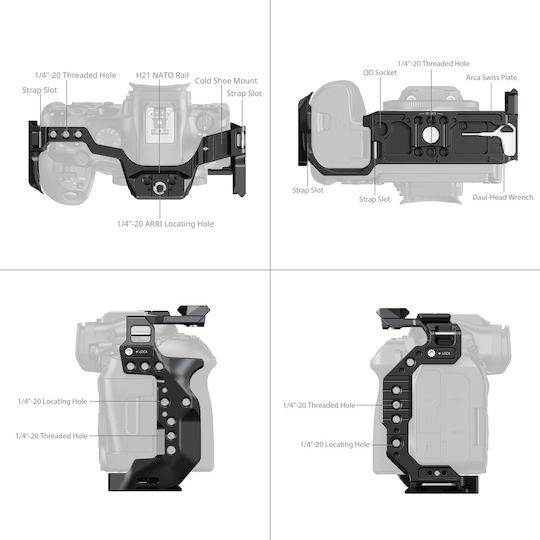 Smallrig 5954 Hawklock Quick Release Cage Canon Eos R6 Mark Iii R6 Mark Ii