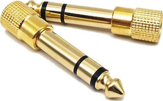 Mozos Converter 6.3mm female to 3.5mm female Gold 1pcs MA6335