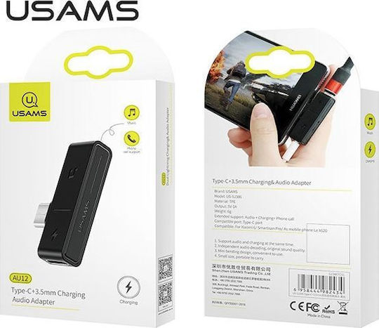 Usams SJ386 Converter Lightning Male To 3.5mm Lightning Female