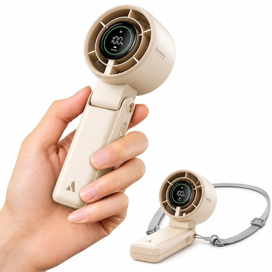 Aecooly Ventilator De Mână Ultra Portabil Puternic Gri-Violet Compact