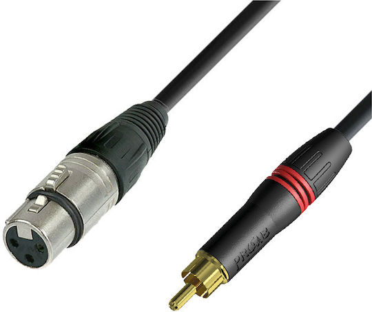 Prostage Kabel XLR-Buchse - RCA-Stecker Schwarz 15m RCF-15