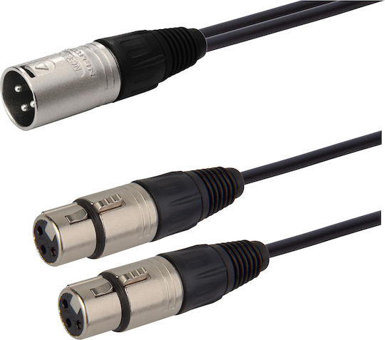 Prostage Кабел XLR мъжки - XLR женски Черен 1м Y-XLRM-01
