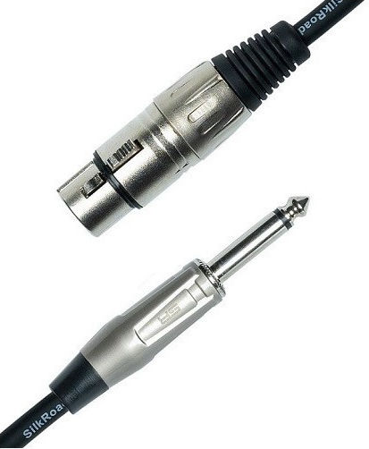 Silk Road Cable XLR female - 6.3mm male Μαύρο 1m (RIH2.5069)