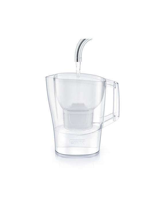 Brita Aluna Plastic Jug White with 1 Replacement Filter 2400ml