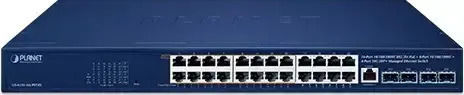 Planet Technology Verwalteter L2 PoE++ Schalter mit 24 Gigabit (1Gbps) Ethernet-Ports und 4 SFP-Ports