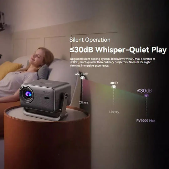 BlackView PV1000 Max Mini Projector LCD Full HD with Wi-Fi and Built-in Speakers PV1000MAX