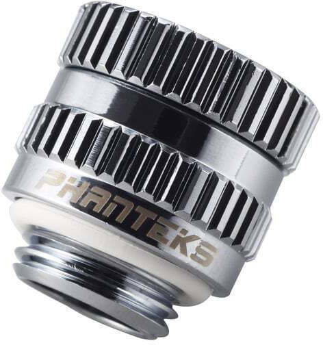 Phanteks M-F Rotary Adapter Chrome Fittings Silver