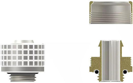 Thermal Grizzly Grizzly Deltamate Fitting St16 For Soft Tubes Nickel Silver