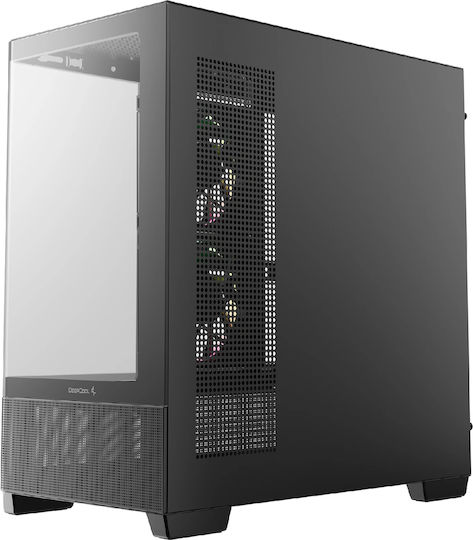 Deepcool CG380U 3F Gaming Micro Tower Computer Case with Side Window and ARGB Lighting Black