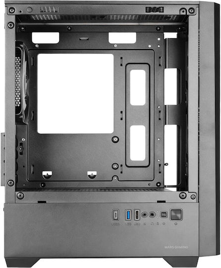 Mars Gaming MC-VECTOR Gaming Micro Tower Κουτί Υπολογιστή με RGB Φωτισμό Μαύρο