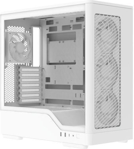 Aerocool D520A Геймърско бюро Midi Tower Компютърна кутия със страничен прозорец Бял