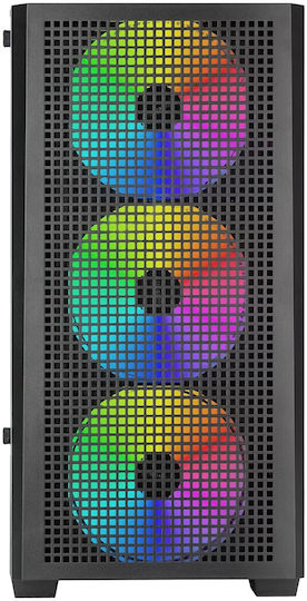 Mars Gaming MC-VECTOR Gaming Micro Tower Κουτί Υπολογιστή με RGB Φωτισμό Μαύρο