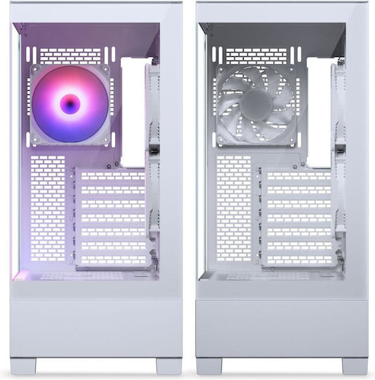 Phanteks XT View Matrix Gaming Midi Tower Κουτί Υπολογιστή με Πλαϊνό Παράθυρο Λευκό