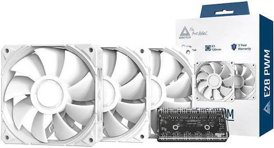 Montech HS02 Gaming Midi Tower Κουτί Υπολογιστή με Πλαϊνό Παράθυρο και RGB Φωτισμό Λευκό