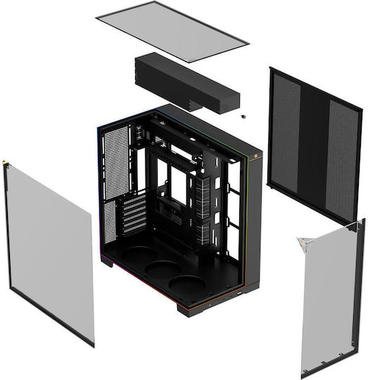 Thermalright A70 ARGB Gaming Midi-Turm Computergehäuse mit Seitenfenster Schwarz