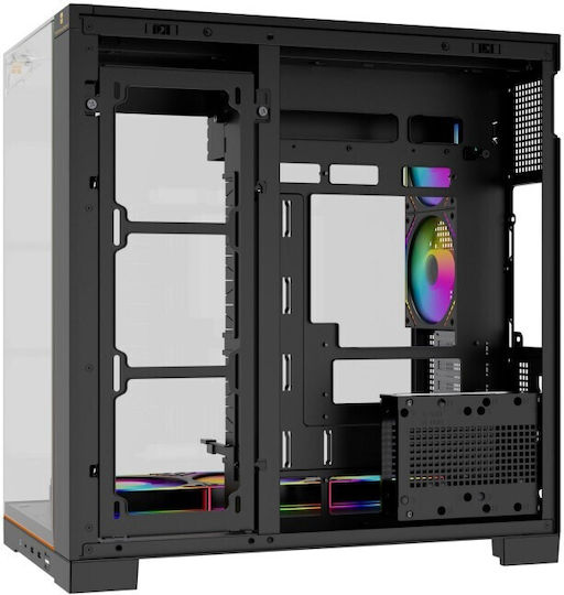 Thermalright A70 ARGB Gaming Midi-Turm Computergehäuse mit Seitenfenster Schwarz