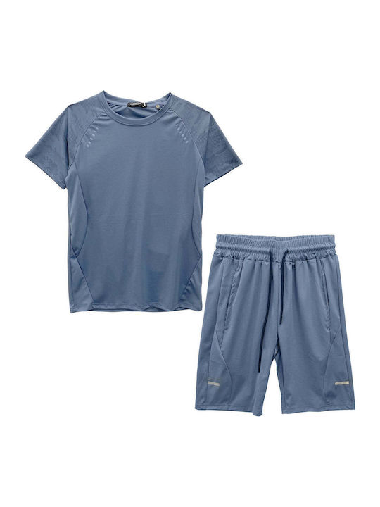Sport Herren Shorts Set Blau