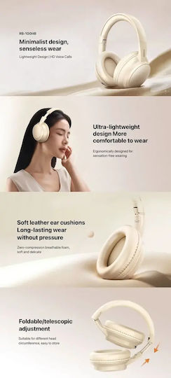 Remax Headphones Bluetooth Wireless Over Ear Headphones with 8 hours of Operation Blue