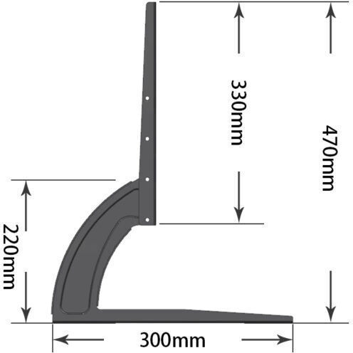 Axred AXR11969-102 Tabletop TV Mount up to 60" and 35kg Black