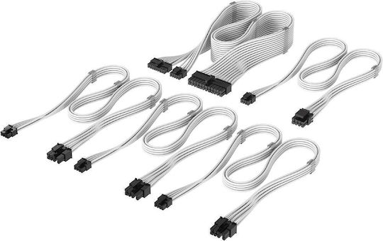 Corsair Premium Individually Sleeved - Cable Λευκό CP-8920374