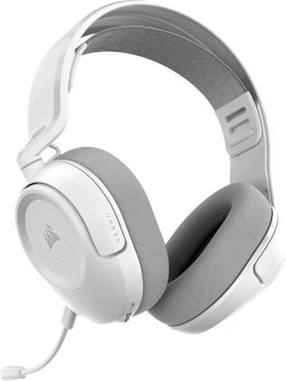 Corsair HS35 V3 Drahtloses Über Ohr Gaming-Headset mit USB-Konnektivität Weiß für PC / PS4 / PS5