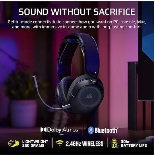 Corsair HS35 V3 Безжични Надушници Гейминг Слушалки с USB Свързаност за PC / PS4 / PS5