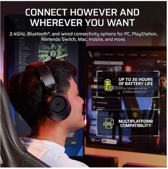 Corsair HS35 V3 Безжични Надушници Гейминг Слушалки с USB Свързаност за PC / PS4 / PS5