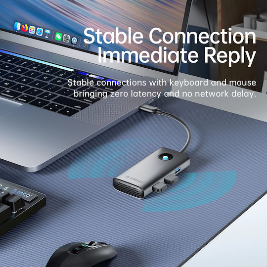 Orico PW11 6in1 USB-C Dockingstation mit HDMI 4K PowerDelivery Grau